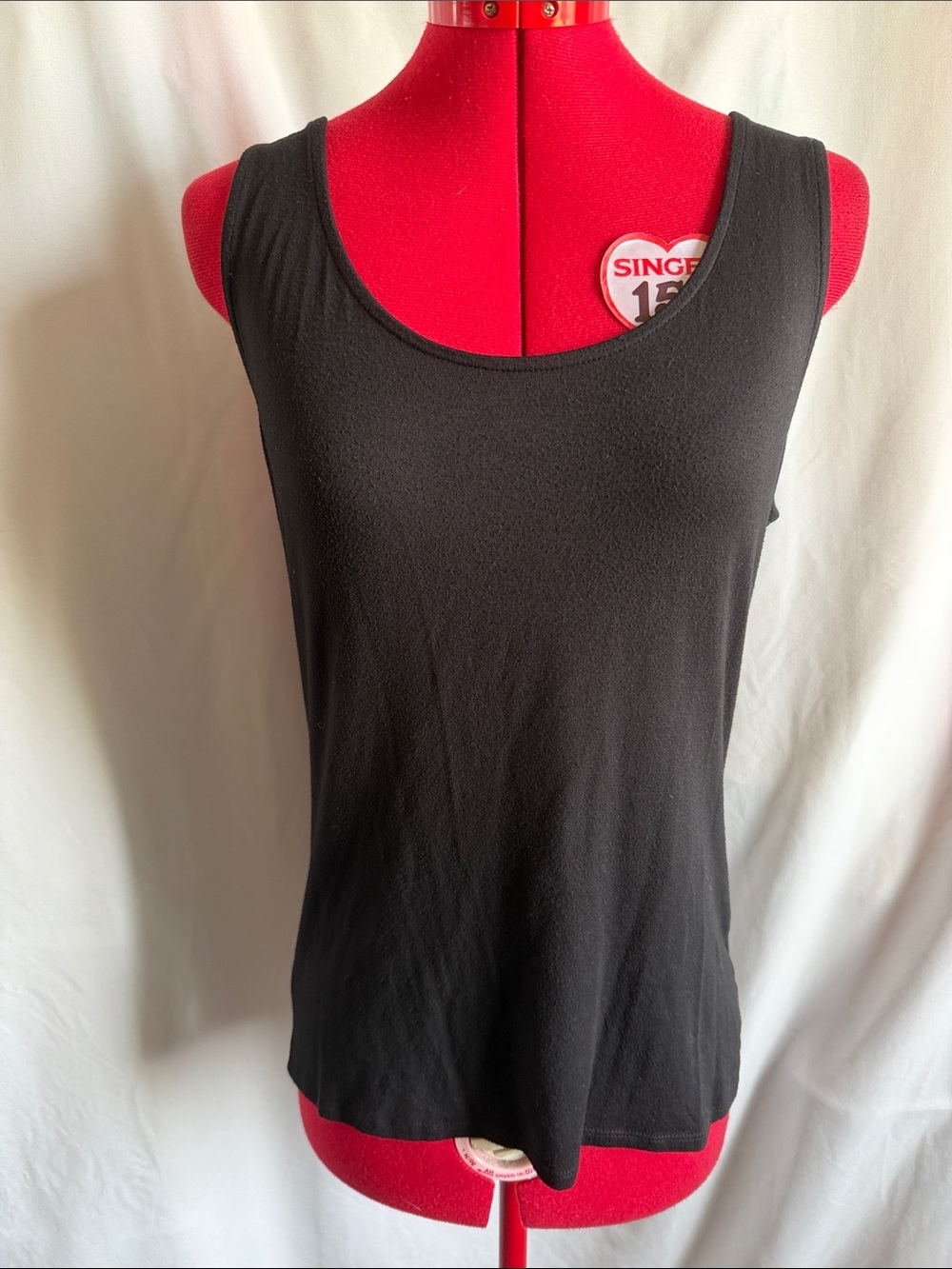 Tahari Black Scoop Neck Tank Top